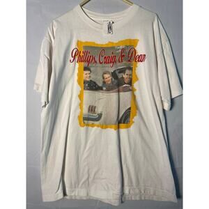 Vintage Christian Music Trio - Phillips, Craig, Dean White Shirt Crewneck XL